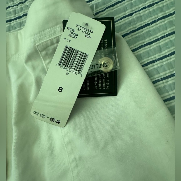 Lauren Ralph Lauren NWT White Shorts Size 8 - Picture 5 of 6